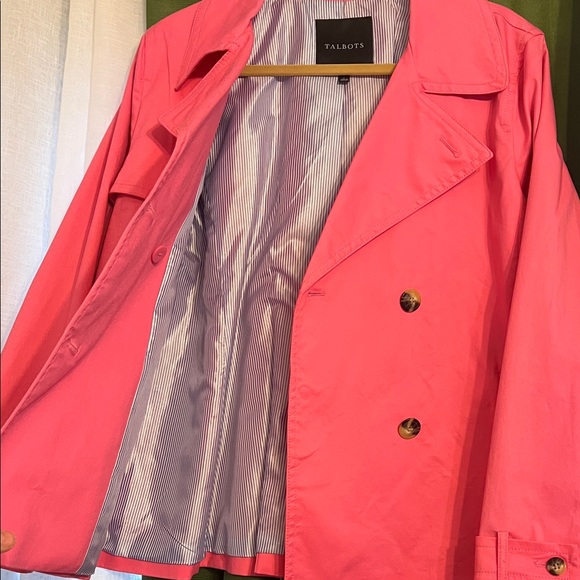 Talbots Vibrant Pink Pea Coat - Picture 3 of 4